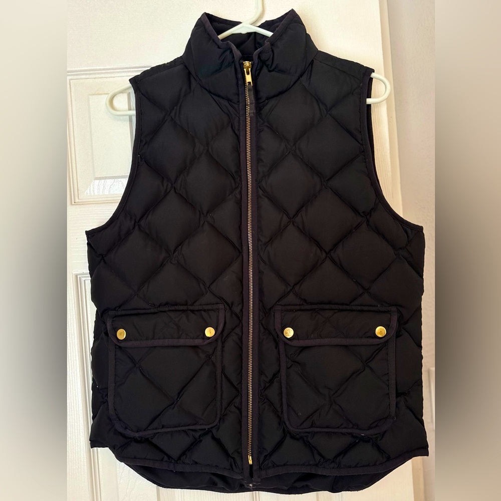 J Crew Puffer Vest Black
